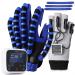 Rehabilitation Robot Gloves Hand Stroke Recovery Equipment with Five Workout Modes and Custom Time Settings Hemiplegia Finger Rehabilitation Trainer Robot Gloves Chargeable Hand Splint (Left Hand M) Left Hand-Medium Blue
