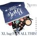 12 Pack Bridesmaids Makeup Bags Set + Bride Bag | Premium XL Natural Cotton Canvas - Bachelorette Party & Bridal Shower Gifts - White & Navy Blue - Buy Online on GoSupps.com