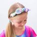 FROG SAC 2 Tie Dye Satin Rosette Headbands for Girls - Dressy Ruched Hair Accessories for Kids - Buy Online on GoSupps.com