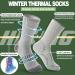 Buy Warm Merino Hiking Socks for Kids - 4 Pairs - Thick Winter Sports Socks in Gray Blue Green Brown | Perfect Christmas Gift - Buy Online on GoSupps.com