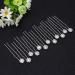 Ammei Crystal Bridal Hair Pins Clips Wedding Hair Accessories Hair Set Jewelry With Rhinestone For Brides and Bridesmaids Set Of 12 (AB Silver) - Buy Online on GoSupps.com