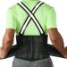 Fitomo loin bandage for work with reflective straps and 7 loops ultra -line network fabric lumbar support orthopedic support for working on the motorcycle sport M black