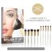 Premium Kabuki Makeup Brush Set - Ultimate Brushes for Eyeshadow Contour Blush & Foundation - Complete with Cosmetic Brush Guide for Flawless Application - Buy Online on GoSupps.com