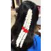 Buy Handmade Artificial Flower Gajra Veni Garland 12-Piece Set of 6 Red & 6 White 13-Inch Hair Accessories for International Shipping - Buy Online on GoSupps.com