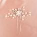 Deniferymakeup 1pc Pearl Rose Gold Hair Pins Boho Hair Piece Set Special Occasion Vintage Hair Accessories for Wedding Brides Women and Girls (Silver) - Buy Online on GoSupps.com