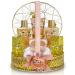 Perfume Set Bath and Body Gift Basket For Women 13pc Set of White Rose & Jasmine Cosmetic and Home Spa Set with Bath Bombs Body Mist Perfume Intricate Gold Perfume Holder and More
