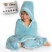 WARM CUDDLES Premium Toddler Towel with Hood | Organic Bamboo Toddler Hooded Bath Towel | Large Hooded Towel for Toddler Newborn Infant Boy Girl | Newborn Towel (Blue)