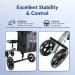 KneeRover Ultra Knee Walker - Lightweight Steerable Knee Scooter with Basket | Platinum Gray - Buy Online on GoSupps.com