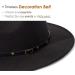 Lisianthus Women's Black Fedora Hat with Belt Buckle Detail - Stylish Accessory for Every Occasion - Buy Online on GoSupps.com