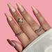 LUXXI Medium Coffin Press On Nails - Pink Chrome | Long-Lasting & Waterproof | 24pc Nail Kit with Glue - Baddie Style - Buy Online on GoSupps.com