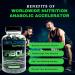 Worldwide Nutrition Anabolic Accelerator Supplement - Muscle Growth & Strength Power - Plant-Based Workout Enhancer - Cortisol Blocker & Metabolism Booster - 180 Capsules - Buy Online on GoSupps.com