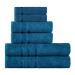 COTTONIA Hotel Style Collection Towels Super Pure Absorbent All of Body Hotel Apart Guest Visitor Bathroom 100% Turkish Cotton 2 Pieces of Hand Washcloths and Body Towels Each 630 GSM Air Force Blue Air Force Blue 6 Piec...