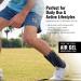 AnklePro Air Gel Stirrup Ankle Brace - Adjustable Support & Cold Therapy Cushion for Swelling Relief - Regular Black - Buy Online on GoSupps.com