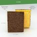 Biodegradable Sponge Coconut Fiber with Cellulose Eco Sponge Natural Sponges for Dishes Sustainable Environmentally Friendly Kitchen Scouring Pad Scratch Free Compostable 4 Pack - Buy Online on GoSupps.com
