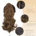 Buy Gairyan 45cm Ash Brown Claw Clip Ponytail Extensions - Curly & Wavy Synthetic Hair for Women - Buy Online on GoSupps.com
