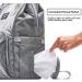 KiddyCare Diaper Bag Backpack with Adjustable Shoulder Straps - Spacious and Stylish Baby Diaper Bag for Boys and Girls in Grey - Buy Online on GoSupps.com