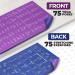 Yoga Mat with 75 Illustrated Poses & Stretches + Carrying Strap | Non-Slip Extra-Thick Mat for Men and Women | Beginner-Friendly | Blue/Purple (68 x 24) - Buy Online on GoSupps.com