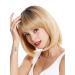 WIG ME UP - RGF-6059A wig women's wig short bob longbob straight bangs ombre balayage dark roots blonde streaked