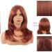 MapofBeauty 20 Inch Layered With Bangs Synthetic Shoulder Length Wig - Ginger Orange - Buy Online on GoSupps.com