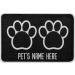 Personalised Extra Large Pet Rebellion Pet Food Mat for Cats and Dogs - Non-Slip, Machine Washable, Absorbent - Big Paws Black - Buy Online on GoSupps.com