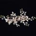 Rose Gold Wedding Hair Clip - Handmade Bridal Headpiece with Rhinestone Crystals - Buy Online on GoSupps.com