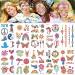 20 Sheets FANOST Glitter Hippie Temporary Tattoos for Kids - Assorted Groovy 70s Love and Peace Designs - Waterproof Fake Tie Dye Tattoos for Girls - Party Favors - Buy Online on GoSupps.com