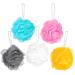 Brubaker cosmetics - 5x peeling or massage sponge bathing sponge shower sponge with hanger - color mix mix (silver/white/light blue/yellow/pink)