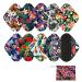 7pcs Set Menstrual Pads Including 1pc Mini Wet Bag +6pcs Reusable Washable Charcoal Bamboo Cloth Menstrual Pads/Women Sanitary Pads/Mama Panty Liners Bamboo Charcoal