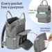 Pomelo Best Baby Diaper Backpack - Stylish & Multifunctional Water-Repellent Bag with Diaper Pad | Large Capacity Light Gray - Buy Online on GoSupps.com