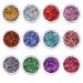 Nail glitter make-up glitter sequin for face nails hair body glitter sequin for music festival masquerade party clubs 12 pieces