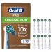 Oral-B Pro Crossaction Auded brushes for electrical toothbrush 10 pieces superior tooth cleaning X-bristen original oral-B toothbrush attachment mailbox-compatible packaging made in Germany 10 pieces (1 Pack) White