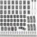 Youme 100 PCS Viking Hair Beads Viking Beard Beads for Men Antique Norse Hair Tube Beads Silver Dreadlocks Jewelry Beads Charms for Men Women Hair Braiding Accessories Necklace DIY Hair Decoration Style B