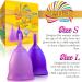 Talisi Reusable Menstrual Cups - Set of 2 for Women | Eco-Friendly Feminine Hygiene | Collapsible Sterilization | Regular & Heavy Flow | Small & Large | Alternative to Tampons & Pads - Buy Online on GoSupps.com