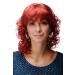 WIG ME UP - Ladies Wig Romantic Red Fire Red curly tips medium length 45 cm MC008-137