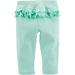 Simple Joys Carter's Baby Girls' 4-Pack Pants Set, 12 Months - Aqua Green Elephant, Grey Dots, Pink Stripes, White Forest Animals - Buy Online on GoSupps.com