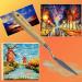 5 Piece Palette Knife Art Tools Set with Wooden Handle for Acrylic Painting - Buy Online on GoSupps.com