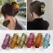 2023 New Jelly Hair Claws Acrylic Hair Clips Wonderful Gift Strong Hold Claw Hair Clips for Women Thick Hair & Thin Hair  Amber Color Excellent Quality