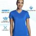 Arctic Cool Women's V-Neck Instant Cooling Moisture Wicking UPF 50+ Shirt - Polar Blue XL - Buy Online on GoSupps.com
