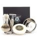 Haryali London men's rasier set with double-sided razor planer roof hair brush stand soap and bowl 5-part set ivory colors