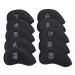 Sword &Shield sports 10Pcs/Pack New Meshy Golf Iron Covers Set Golf Club Head Cover Fit Most Irons. black