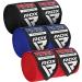RDX 4.5m professional boxing bandages 3 pairs MMA boxing muay thai elastic hand bands with thumb loop long inner gloves thai boxing kickboxing punching balls training hand wraps manner women pack of three couples