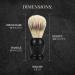 Futura Synthetic Badger Hair Shaving Brush - Handmade Swedish Black Wood Exfoliating Stiff Bristles for Luxurious Shave - Perfect for Travel - Buy Online on GoSupps.com