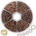 GMMA 1400 Pcs Mixed 6 Sizes/Box Jewelry Making Jump Rings  4mm 6mm 5mm 7mm 8mm 10mm Jump Rings with 1Pcs Jump Ring Open/Close Tool for Keychains Necklace Repair and DIY Crafts Gifts (Red Copper)