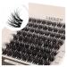 LASHVIEW Cluster Lashes Wispy Cluster Eyelash Extensions 3D DIY Lash Clusters 10-16mm Multilayered Eyelash Clusters Reusable Fluffy Individual Lashes Cluster(ML 11)