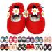 MiniFeet Premium Soft Leather Baby Shoes - BUY 4 PAIRS & GET 1 OF THEM FOR FREE ! - Toddler Shoes - 0-6 Months to 4-5 Years 6-12 Months Red Sandal