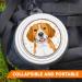 Beagle Foldable Portable Drinking Bowl with Carabiner - Ideal Pet Bowl for On-the-Go | Unique Food Bowl for Travel - Buy Online on GoSupps.com