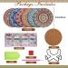 Temlum 6 Pcs Mandala Diamond Painting Coasters Set | DIY Diamond Art Kit for Adults & Kids | Craft Supplies with Holder - Buy Online on GoSupps.com