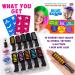 Blue Squid Hair Chalk Combs for Girls | Temporary Vibrant Hair Color | Washable Dye | Teenage Girls Gifts | 16 Piece Set with Glitter Tattoo | Ages 6-12 - Buy Online on GoSupps.com