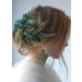 Kercisbeauty Green Beads Headpiece with Earrings Gold Headband for Brides Side Headband Hair Accessories Vintage Wedding Jewelry Handmade