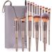 HEYMKGO Makeup Brushes 15 Pcs Make Up Brushes Set Professional Champagne Gold Makeup Brush Pack Foundation Blending Powder Blush Concealers Eyeshadow Eyeliner Make-up Brush Kits with Cosmetics Bag - Buy Online on GoSupps.com